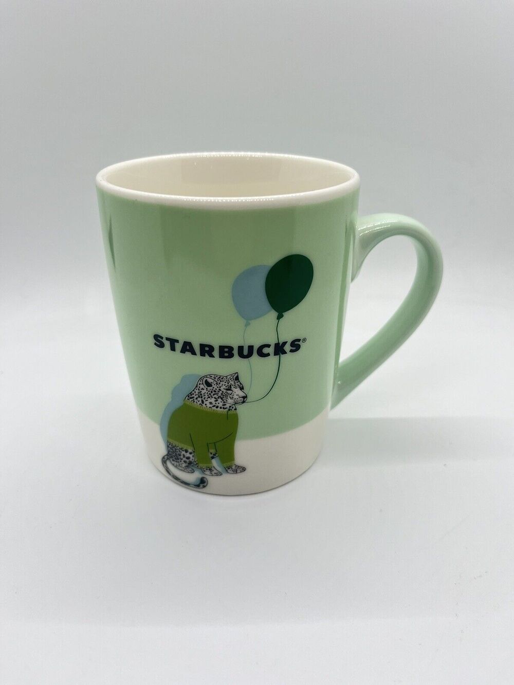 STARBUCKS COFFEE TEA MUG CUP 2020 CHEETAH LEOPARD HAPPY BIRTHDAY BALLOONS